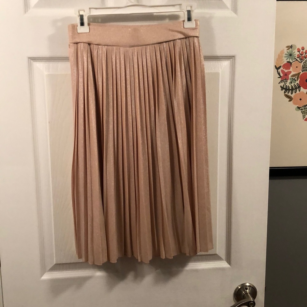 Midi shimmer pink skirt